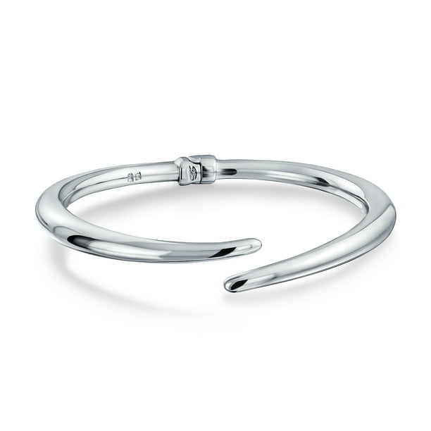 925 Sterling Silver 8mm Polished Open Back Hinged Flexible Bangle Bracelet 925 Sterling Silver 8mm Polished Open Back Hinged Flexible Bangle Bracelet